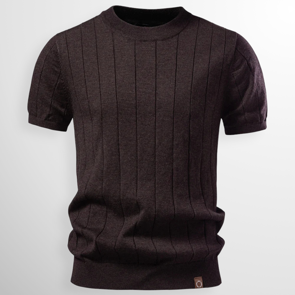 Cazel | T-shirt luxueux côtelé pour homme