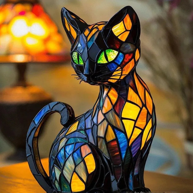 Lenoir™ | Spectacular Colored Glass Lamp for Cats