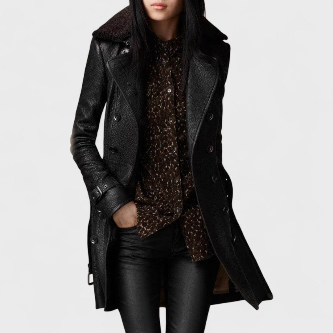 Lenoir™ | Manteau 3/4 élégant en cuir