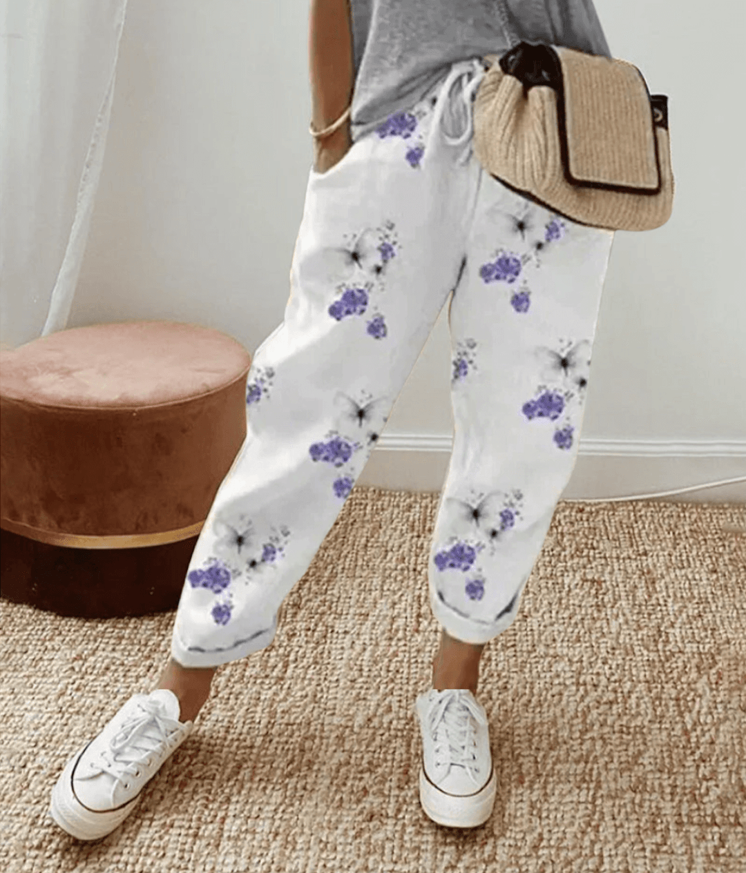Sandrine | Pantalon élégant en coton-lin 1+1 GRATUIT