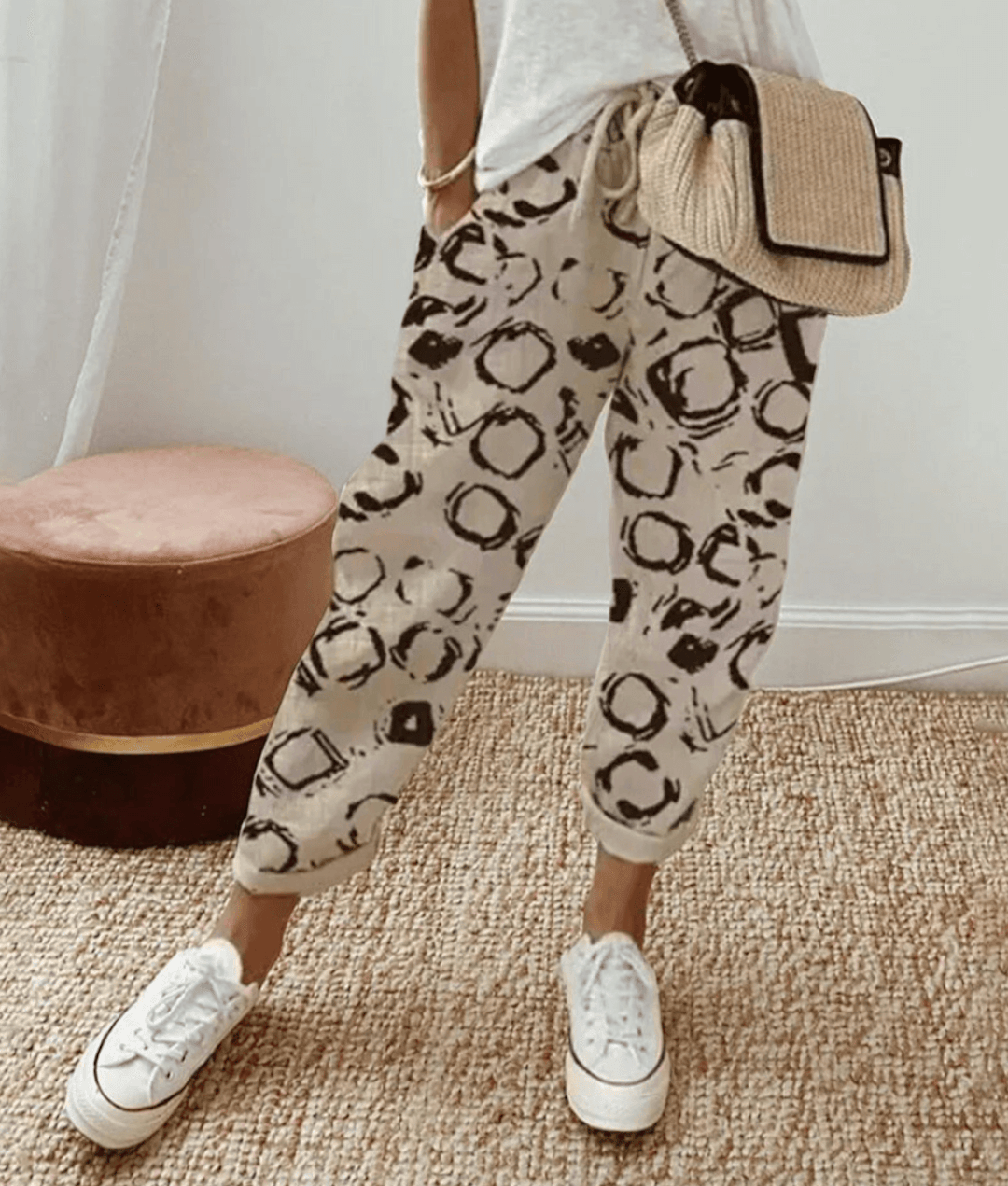 Sandrine | Pantalon élégant en coton-lin 1+1 GRATUIT
