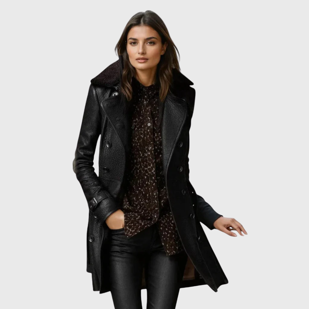 Lenoir™ | Manteau 3/4 élégant en cuir