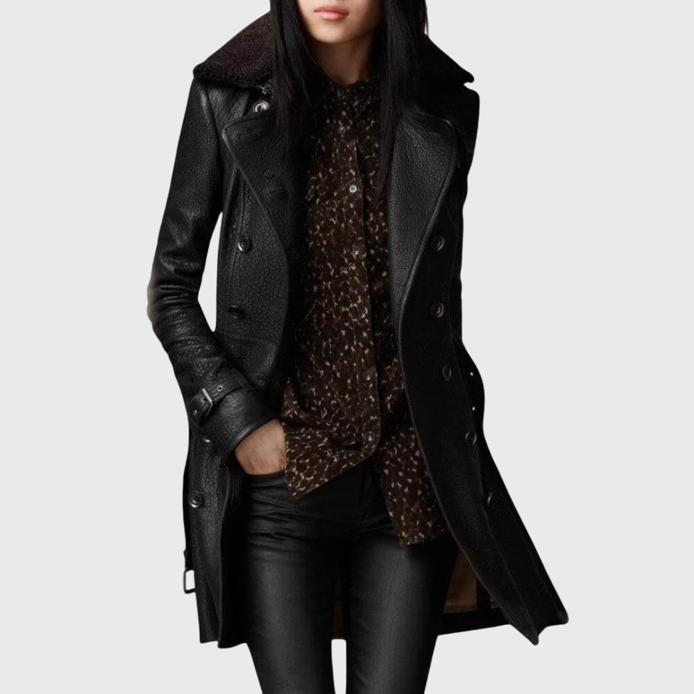 Lenoir™ | Manteau 3/4 élégant en cuir