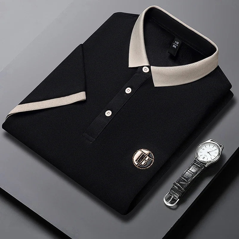 Cazel | Polo élégant bicolore pour homme