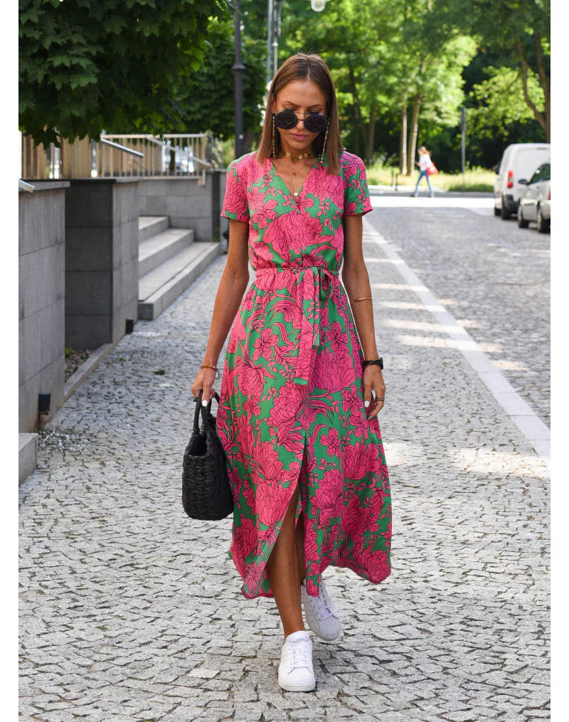 Cazel | Robe élégante à décolleté en V et coupe flatteuse