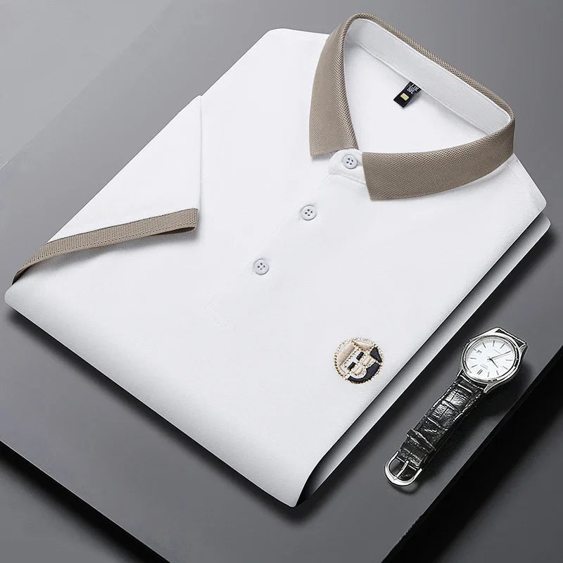 Cazel | Polo élégant bicolore pour homme