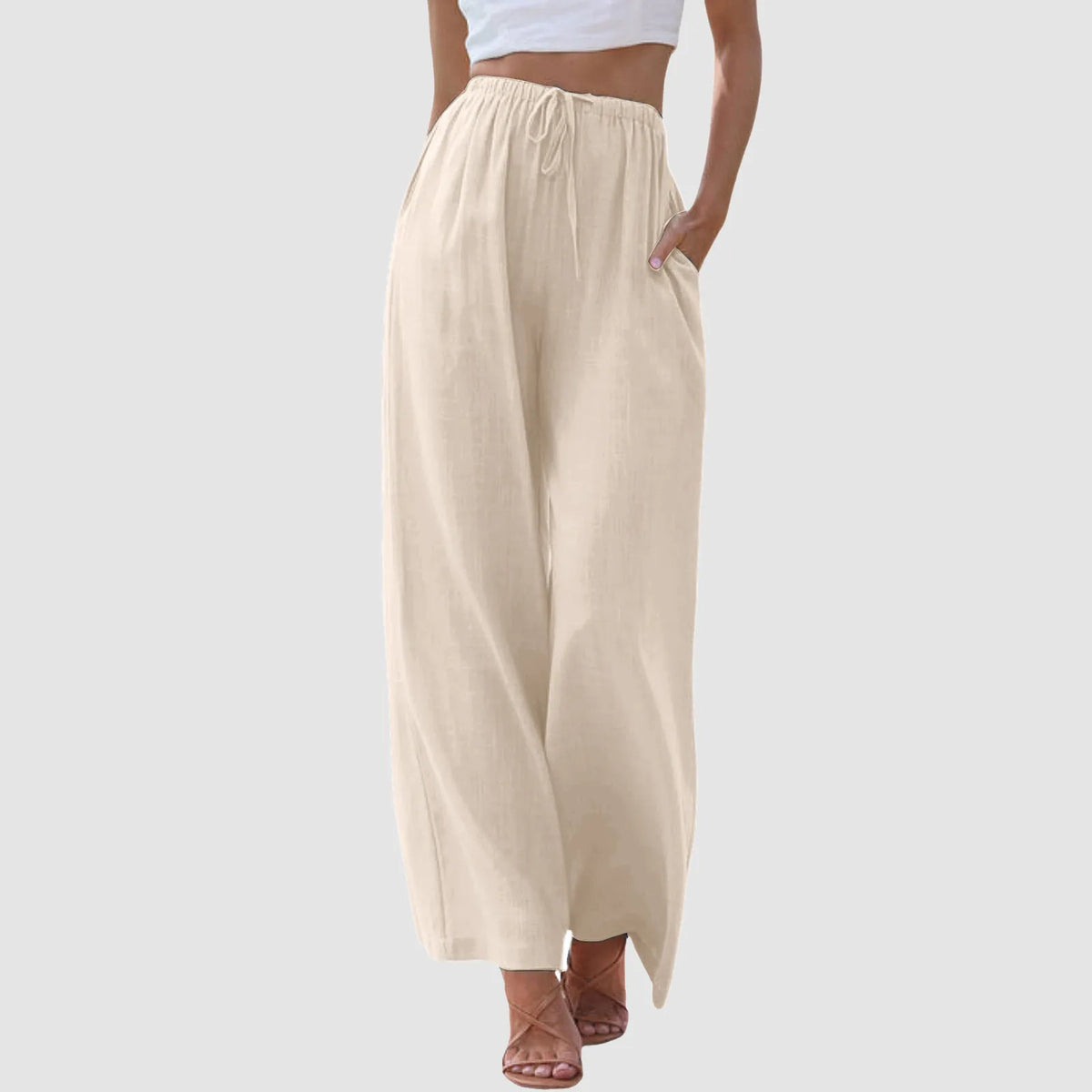 Cazel | Pantalon confort à jambe large et taille haute