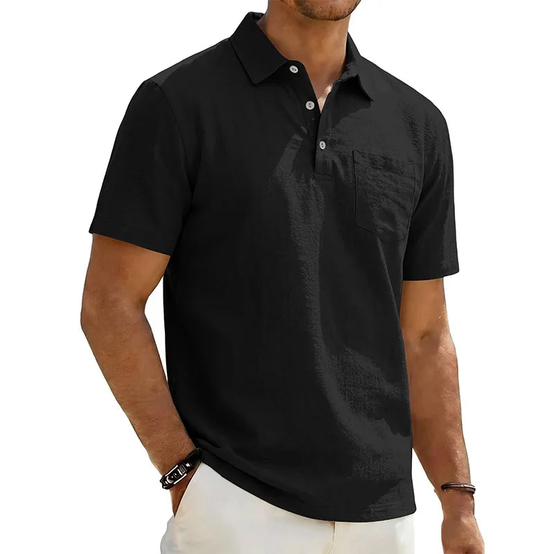 Cazel | Polo en lin à manches courtes pour homme