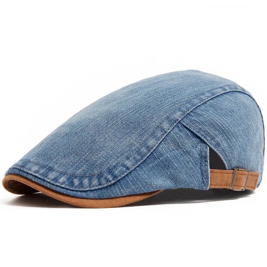 Cazel | Casquette plate premium en denim – style intemporel et confort quotidien