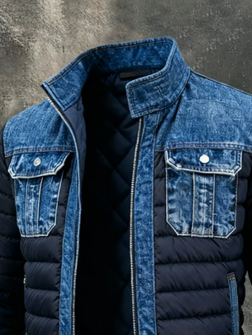 Cazel | Veste hybride en denim matelassé