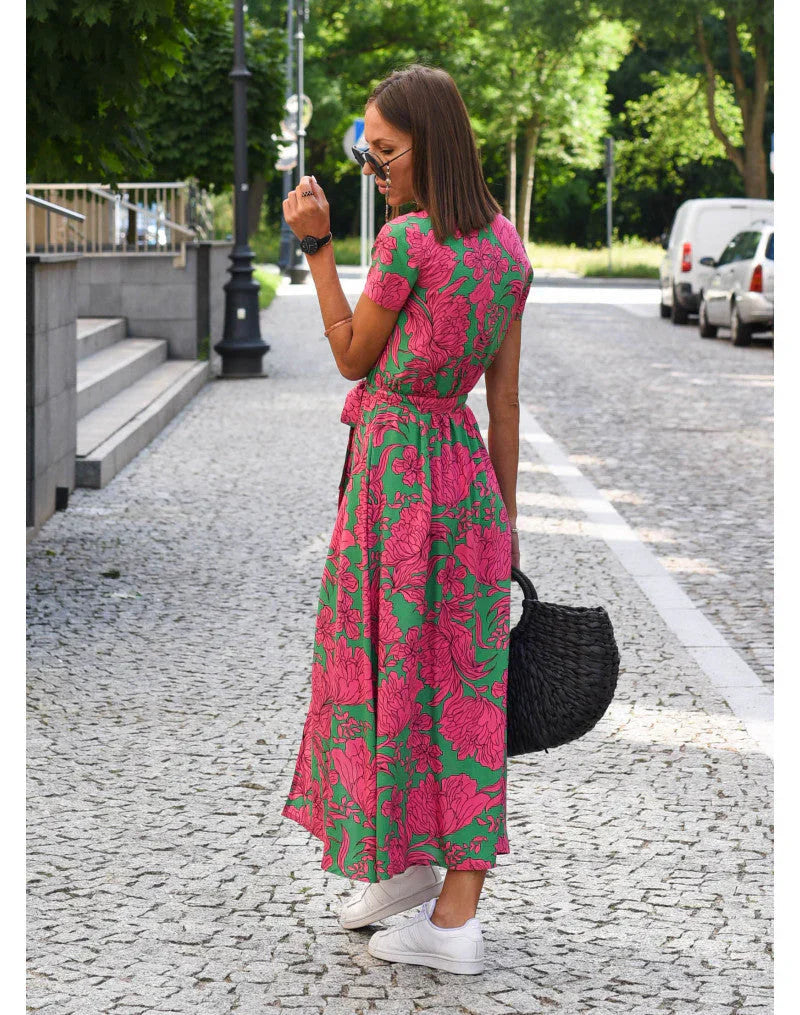 Cazel | Robe élégante à décolleté en V et coupe flatteuse