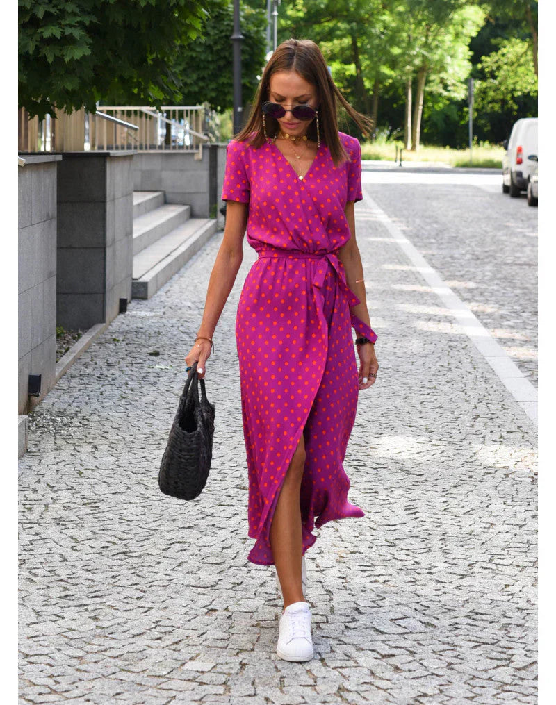 Cazel | Robe élégante à décolleté en V et coupe flatteuse