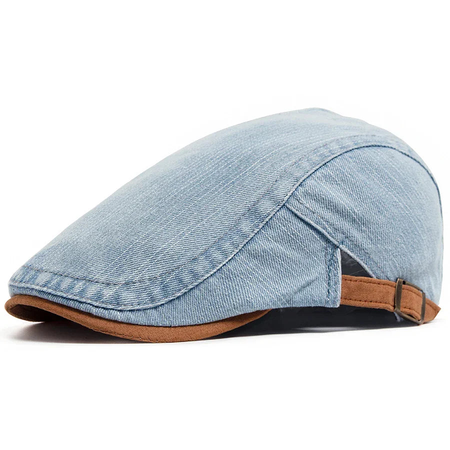 Cazel | Casquette plate premium en denim – style intemporel et confort quotidien