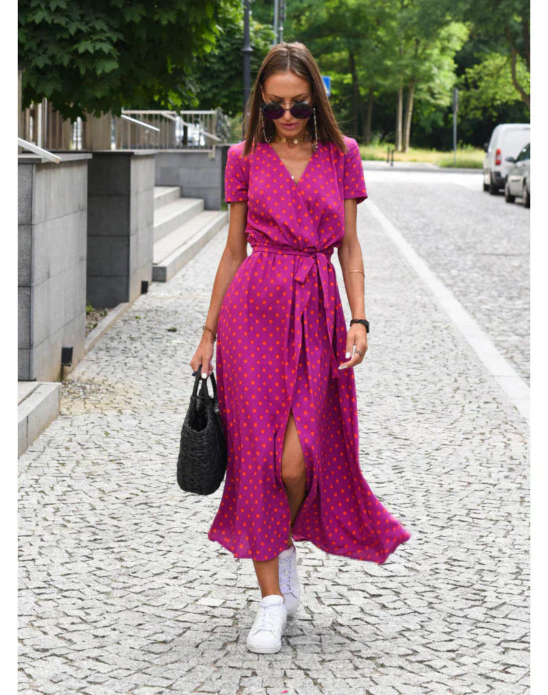 Cazel | Robe élégante à décolleté en V et coupe flatteuse