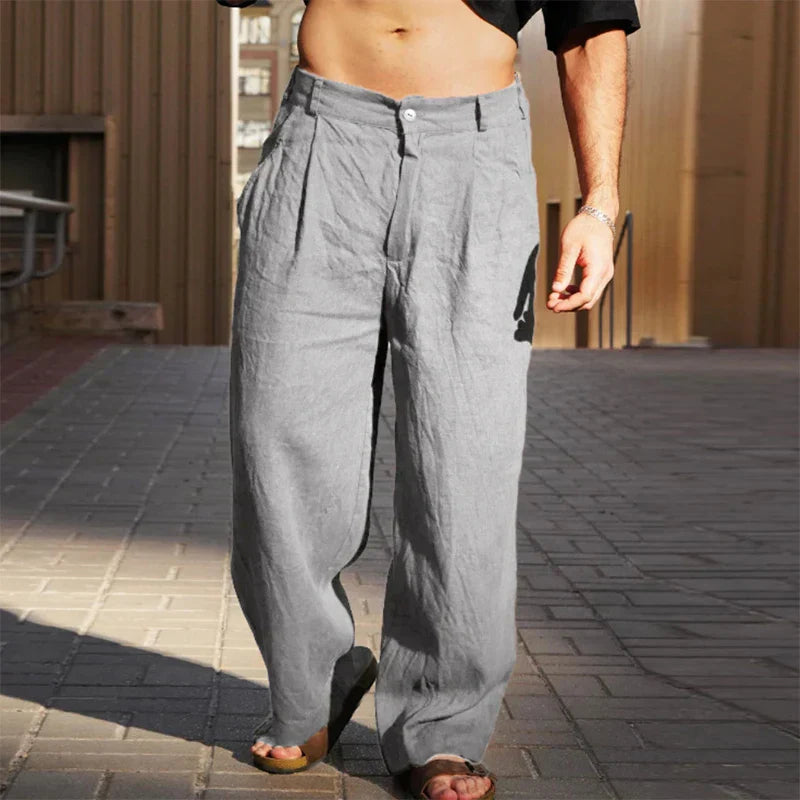 Lenoir™ | Pantalon large en lin