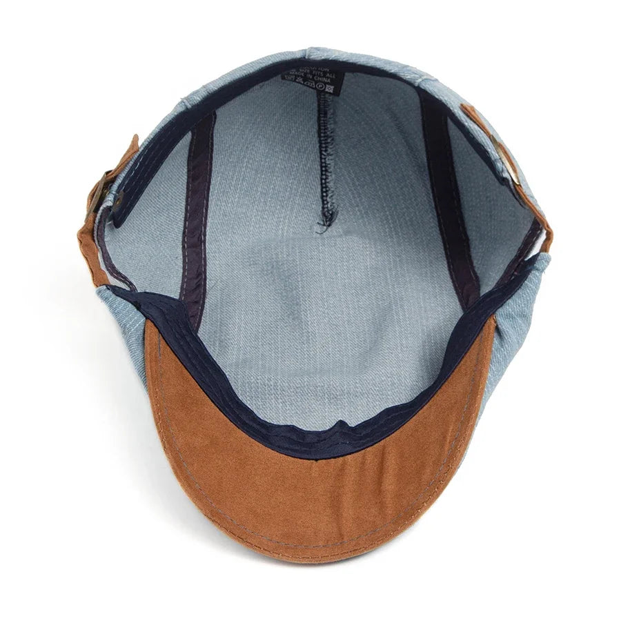 Cazel | Casquette plate premium en denim – style intemporel et confort quotidien