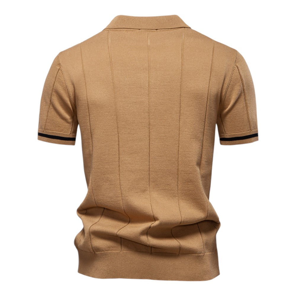 Lenoir™ | Polo sport décontracté avec fermeture éclair
