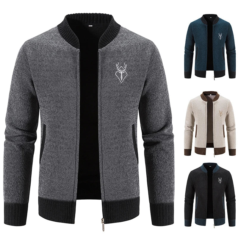 Cazel | Gilet pour homme en maille avec détail automnal