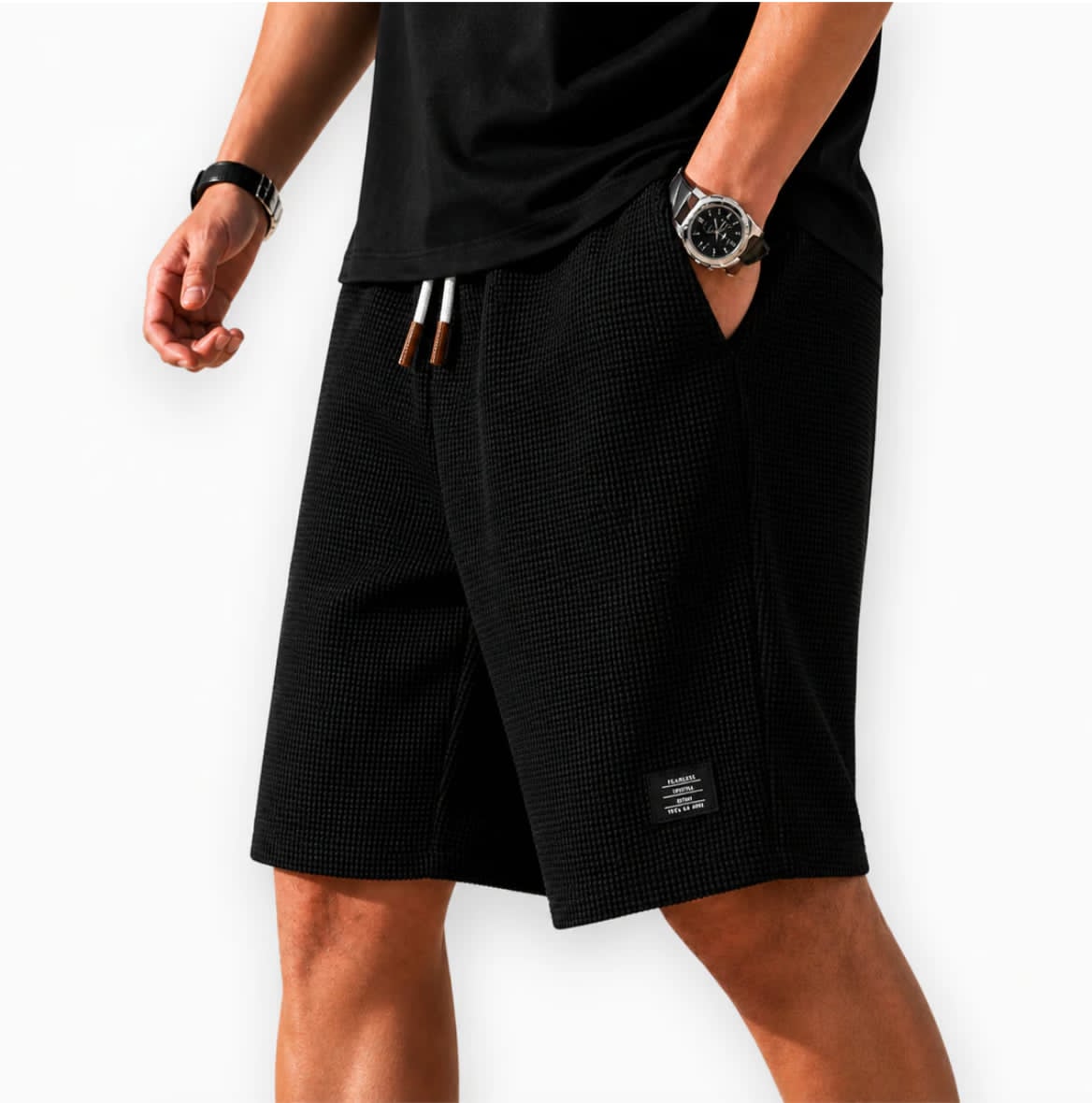 Cazel | Bermuda capri en maille gaufrée