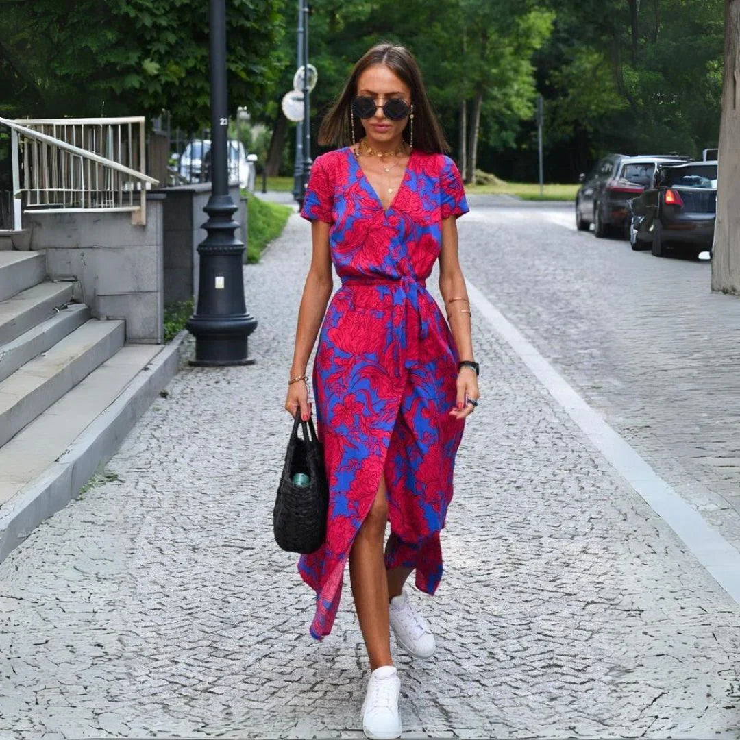 Cazel | Robe élégante à décolleté en V et coupe flatteuse