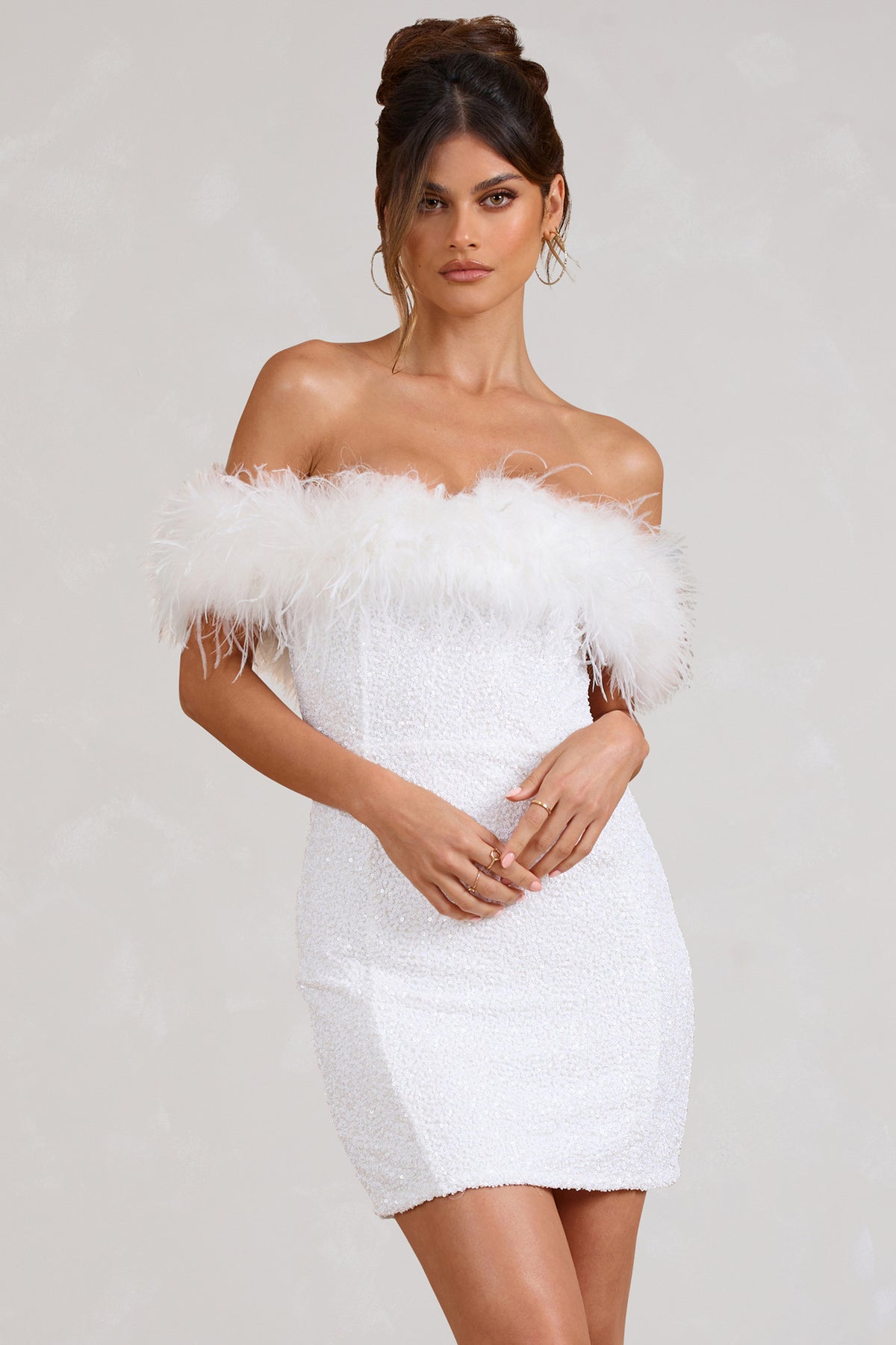 Cazel | Robe à pailettes avec plumes