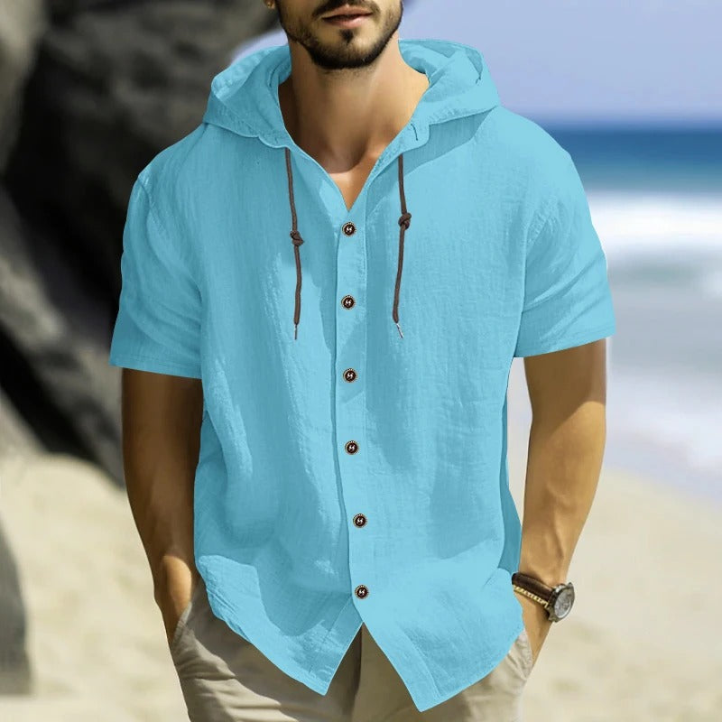 Lenoir™ | Chemise à manches courtes confortable avec capuche