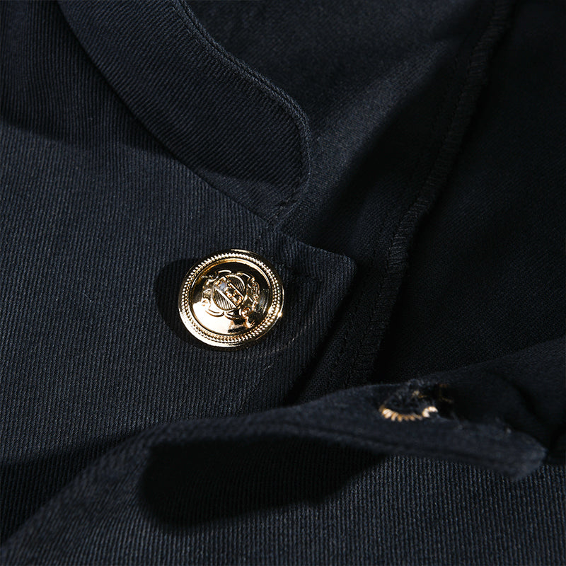Lenoir™ | Veste vintage décontractée à col montant et boutons pour homme