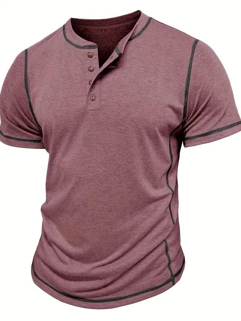 Lenoir™ | T-shirt à manches courtes boutonné