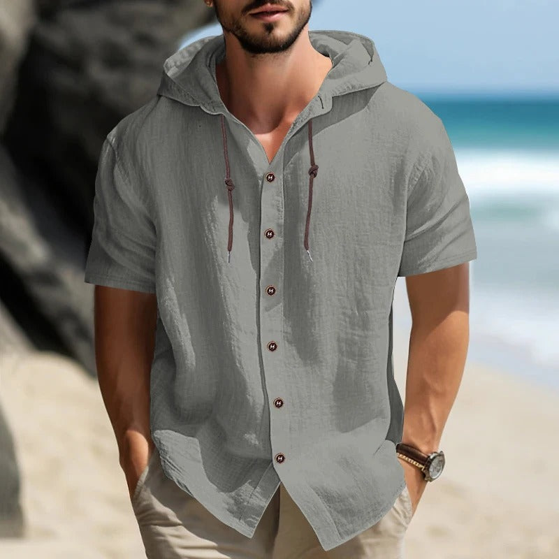 Lenoir™ | Chemise à manches courtes confortable avec capuche