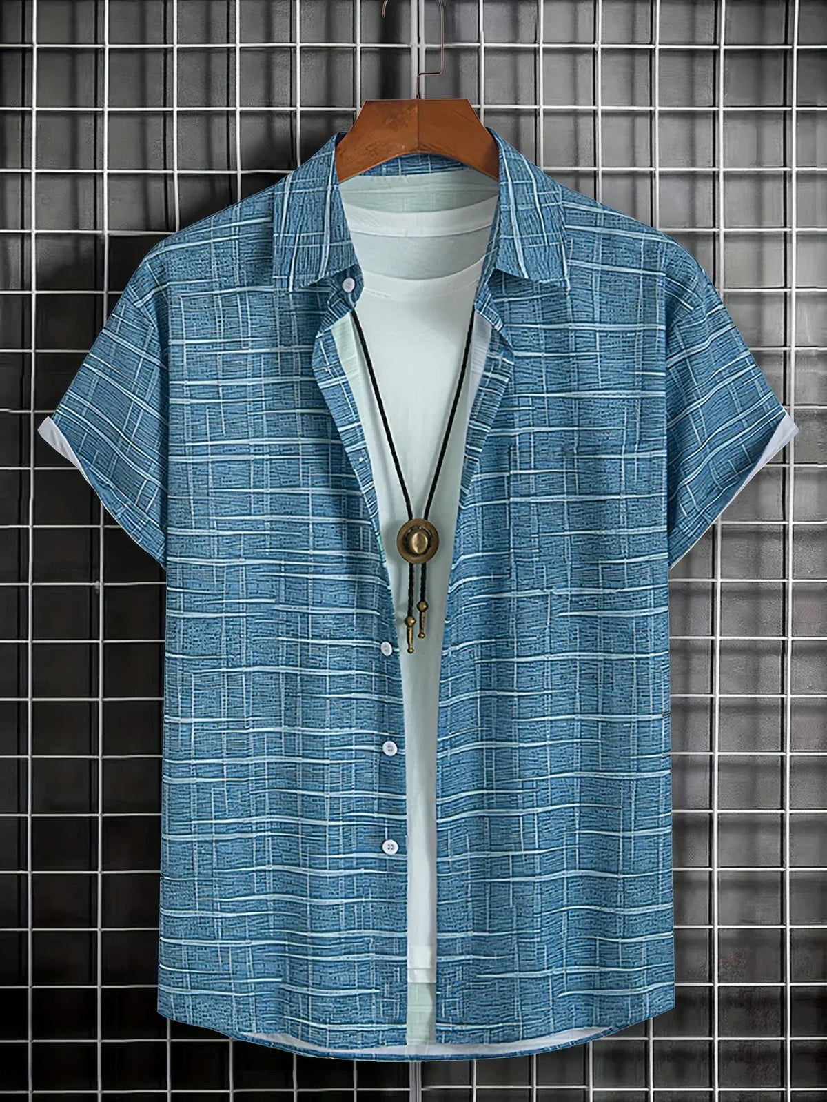 Cazel | Chemise élégante à motif rayé et à carreaux