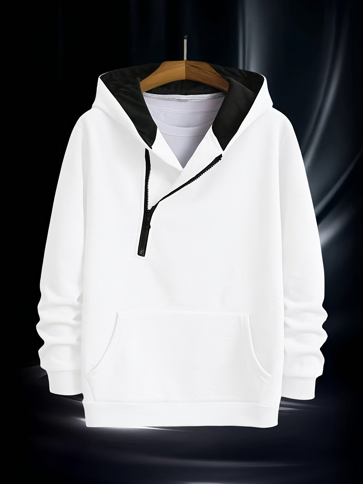 Cazel | Sweat à capuche à manches longues avec demi-zip