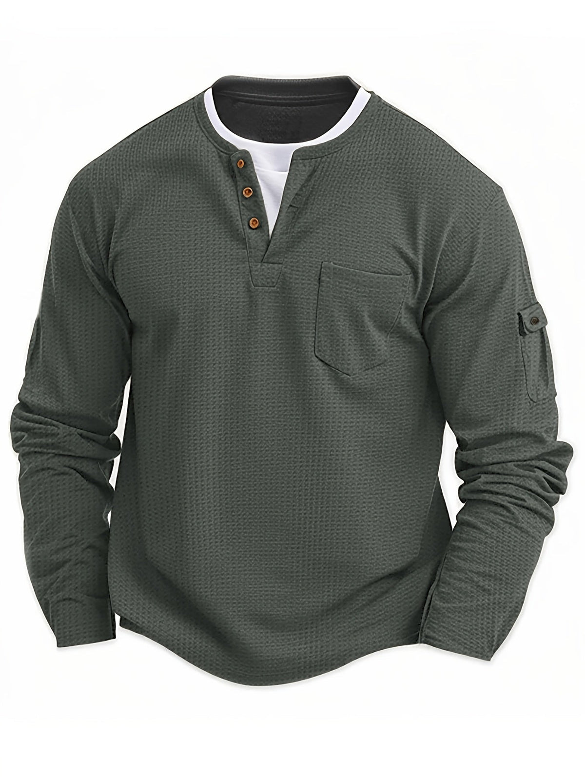 Lenoir™ | Polo à manches longues avec boutons et poche