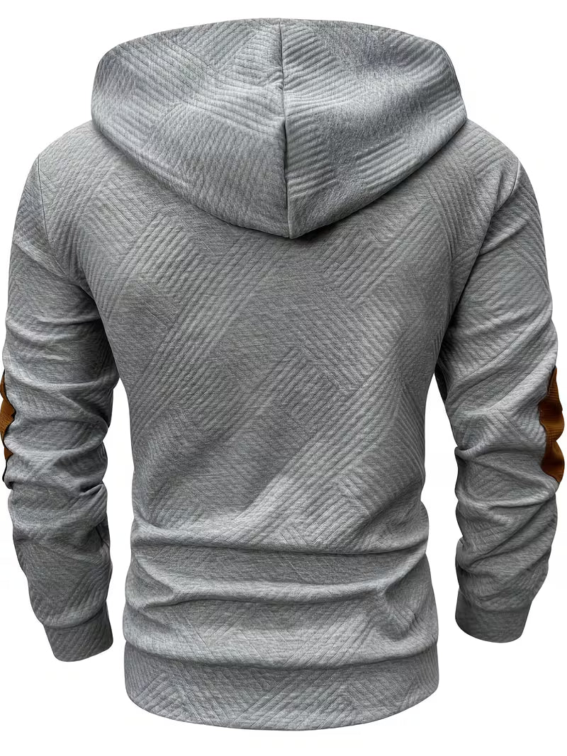 Cazel | Sweat à capuche texturé avec empiècements contrastés aux coudes