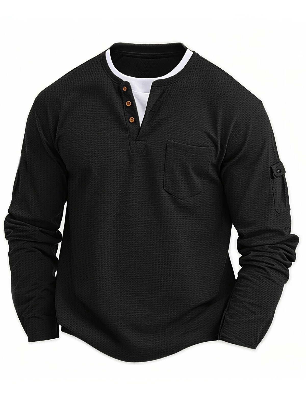 Lenoir™ | Polo à manches longues avec boutons et poche