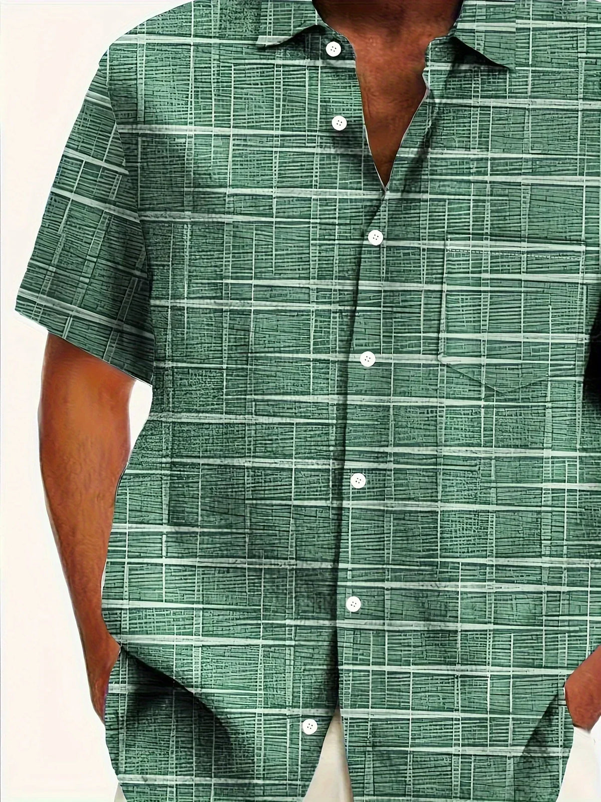 Cazel | Chemise élégante à motif rayé et à carreaux
