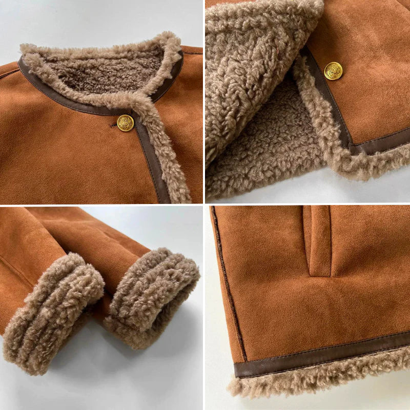 Lenoir™ | Manteau en peau de mouton avec boutons