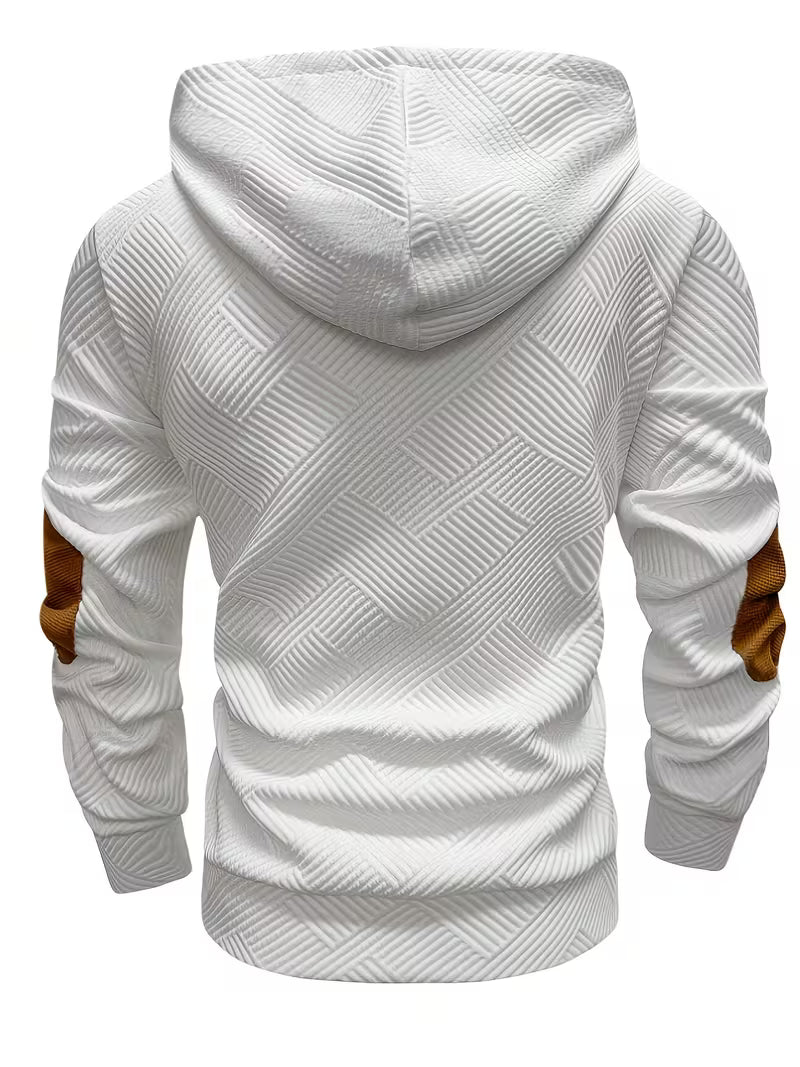 Cazel | Sweat à capuche texturé avec empiècements contrastés aux coudes