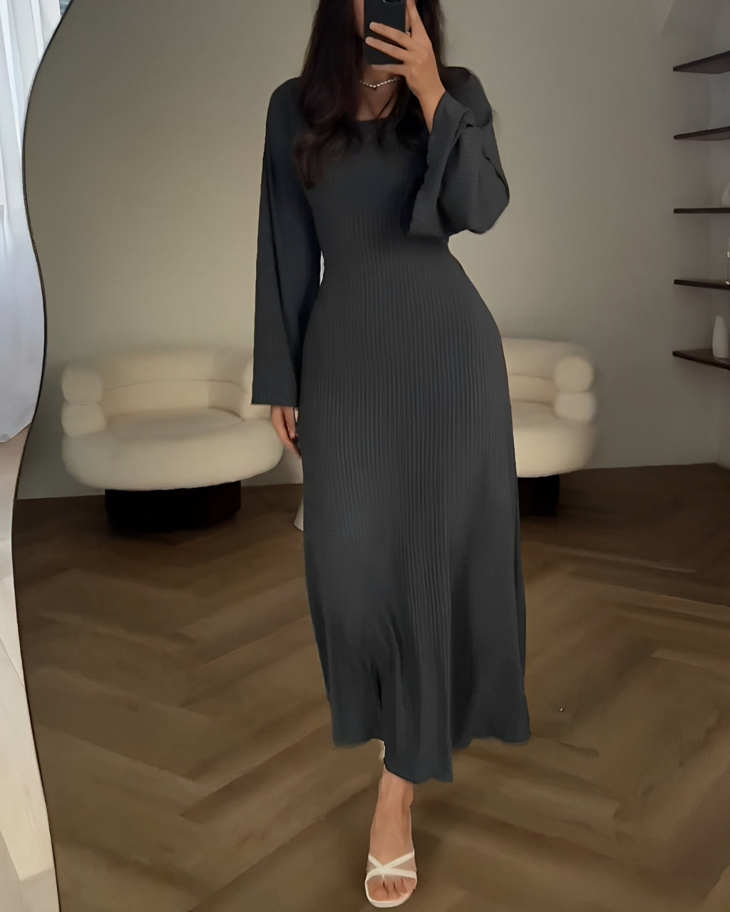 Robe Maxi Tricotée Élégante