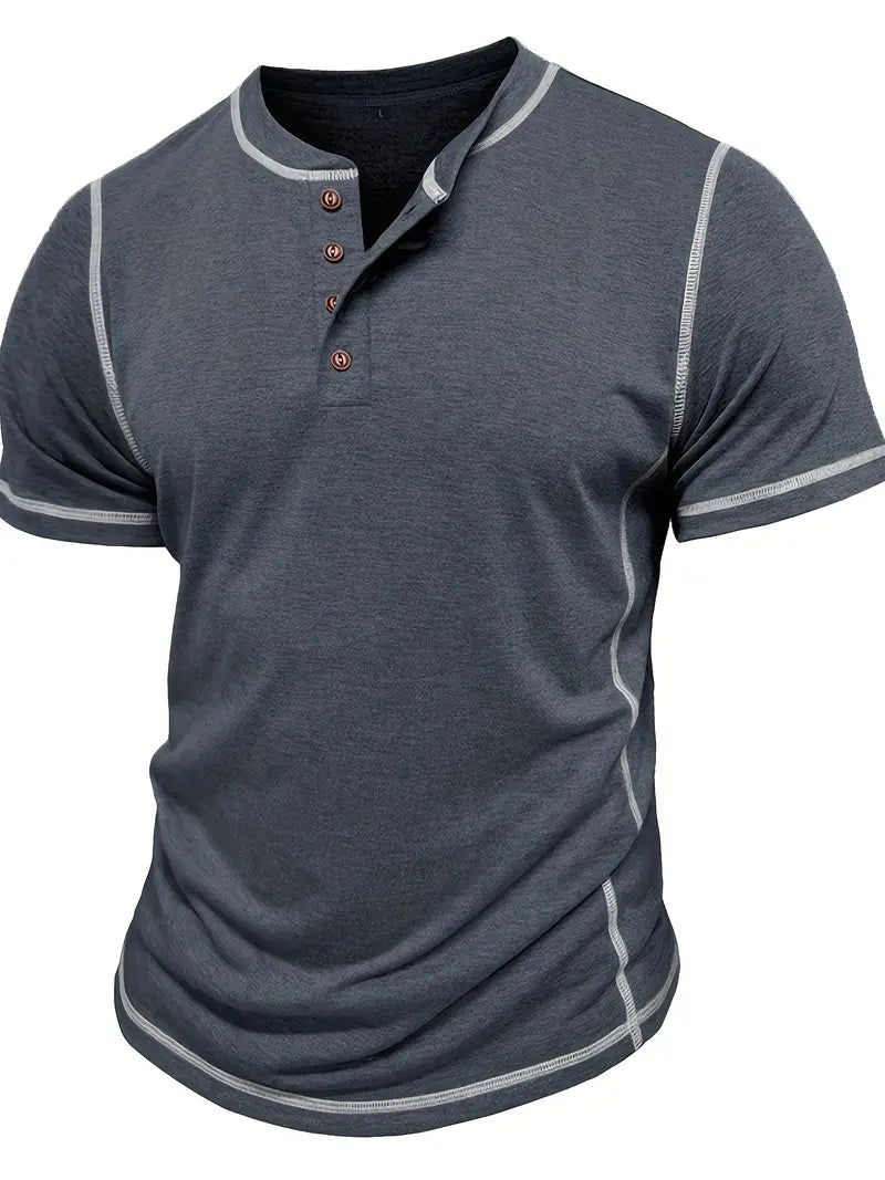 Lenoir™ | T-shirt à manches courtes boutonné