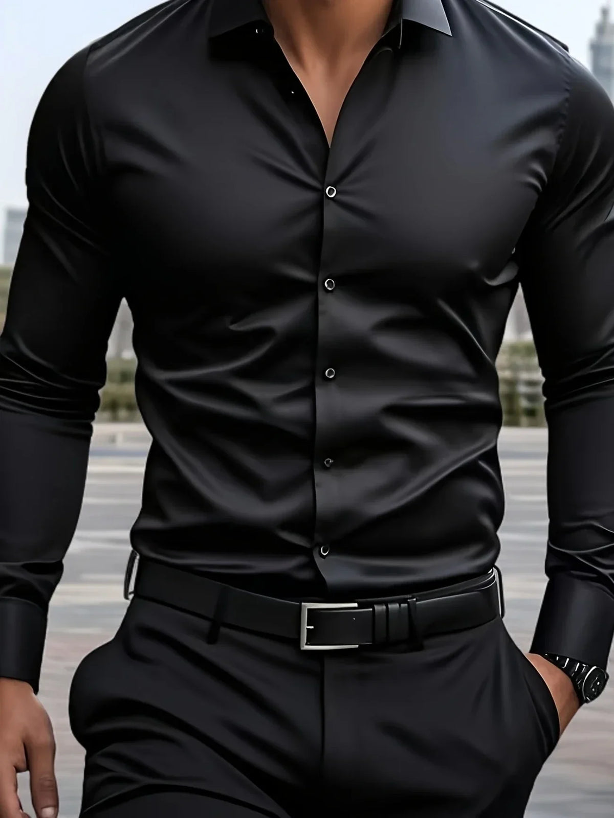 Cazel | Chemise élégante à manches longues avec boutons
