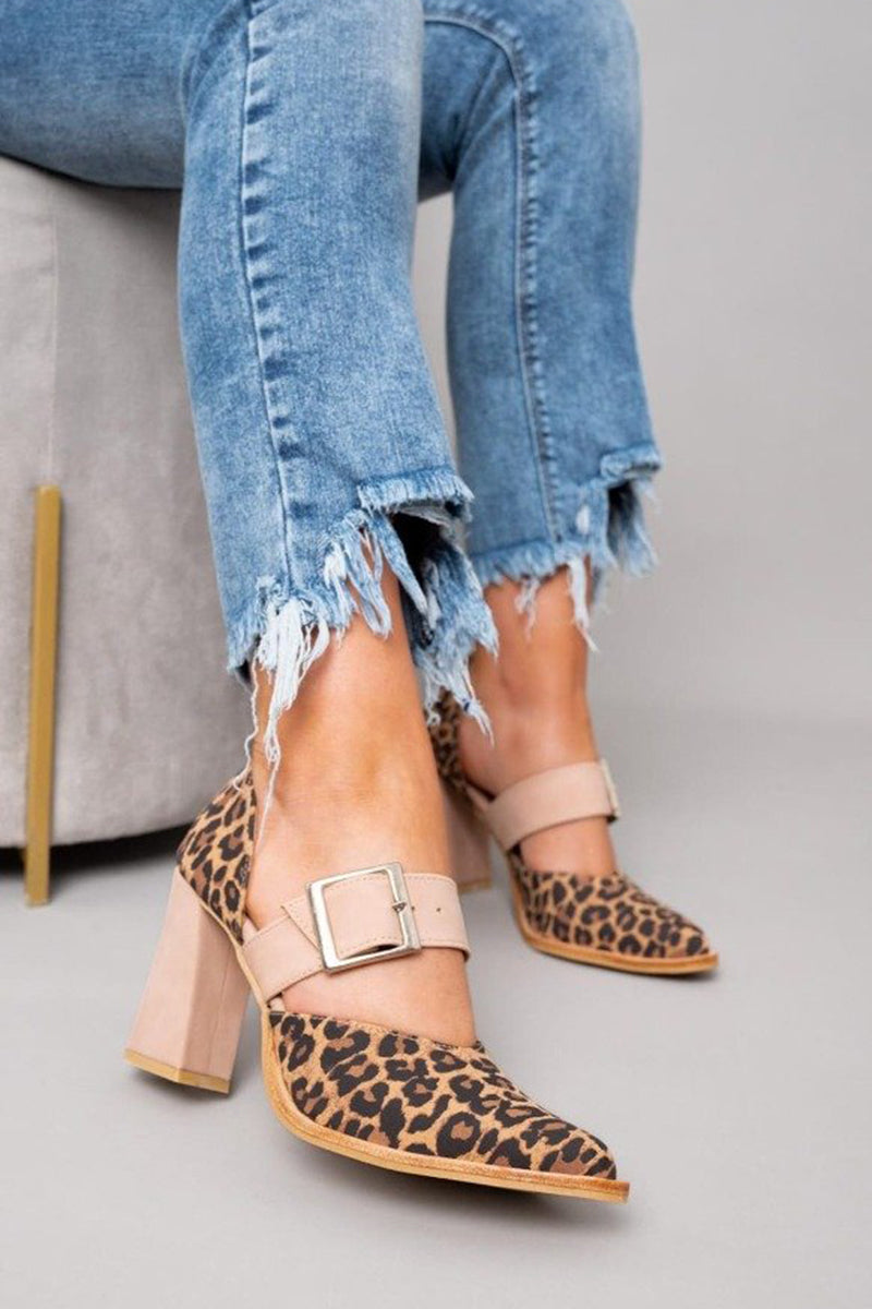 Lenoir™ | Sandales Léopard en Daim