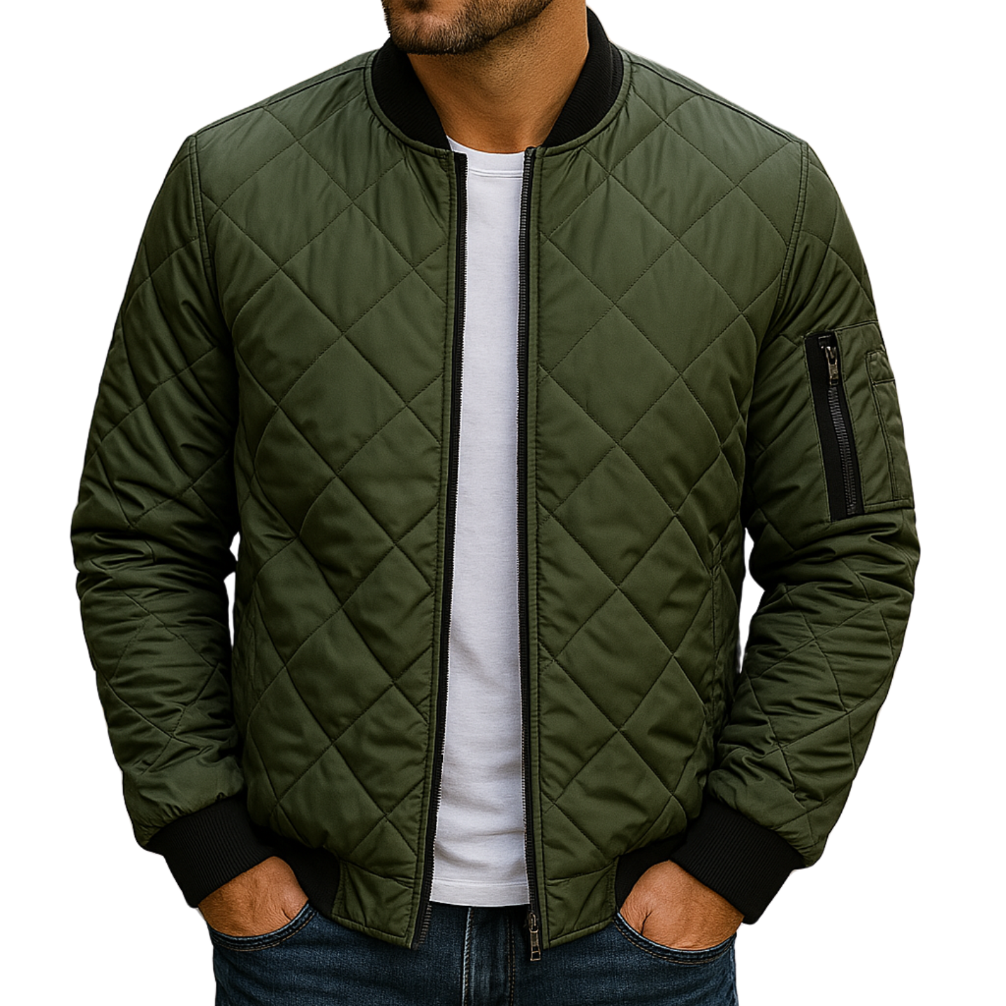 Cazel | Veste en coton Ă motif losange