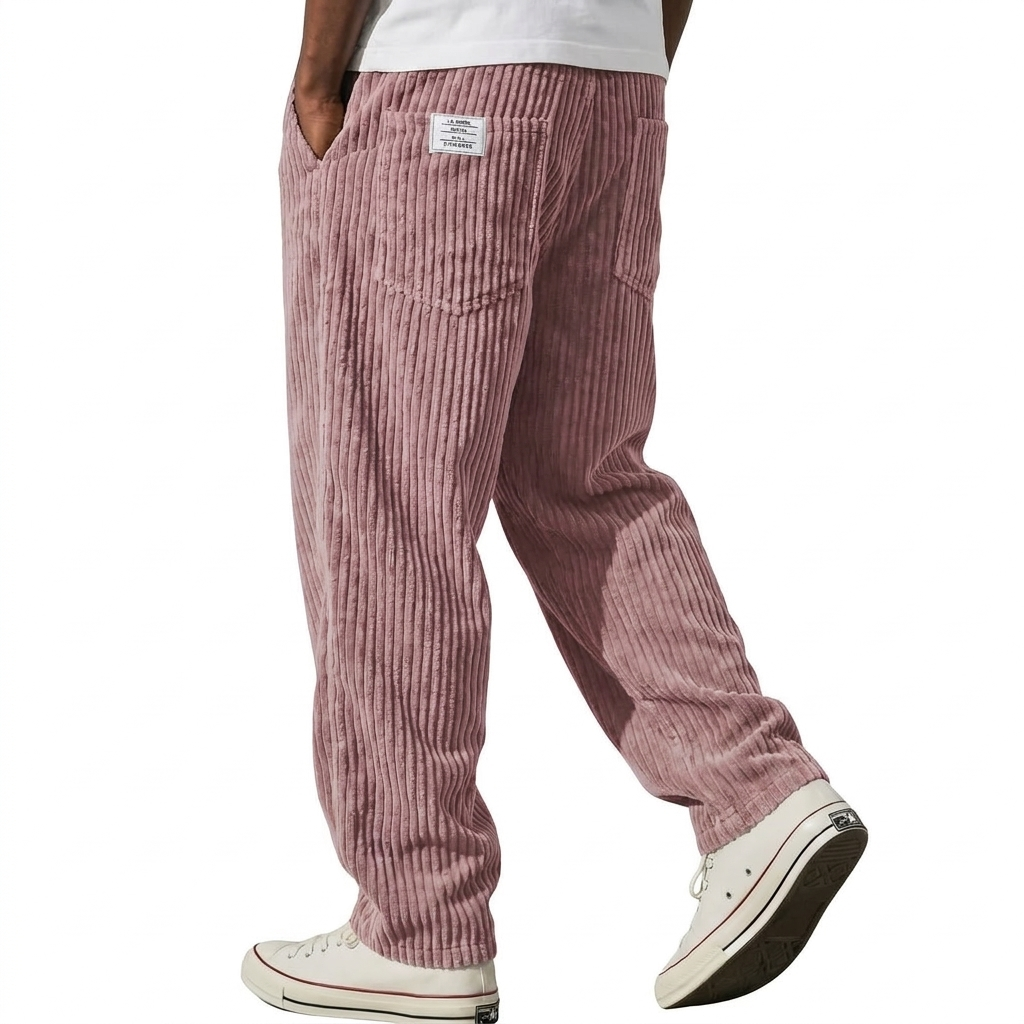 Cazel | Pantalon en velours côtelé pour homme à taille élastique
