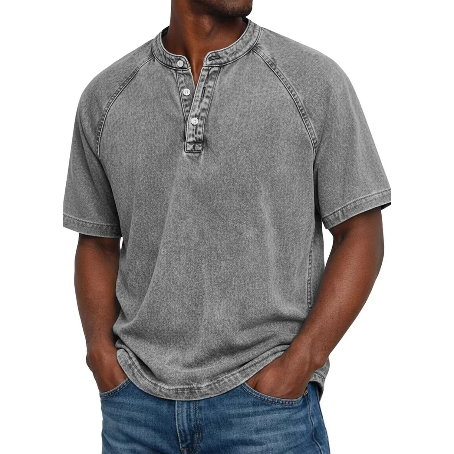 Cazel | Marinière style Henley (1 + 1 offert)