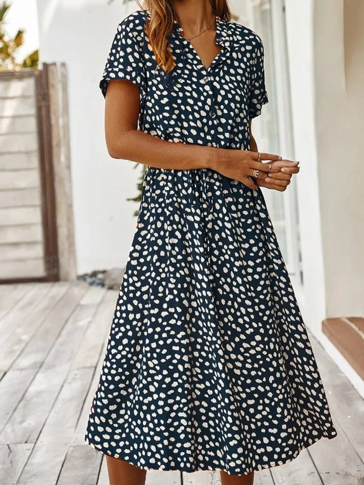 Edith - Robe à col en V