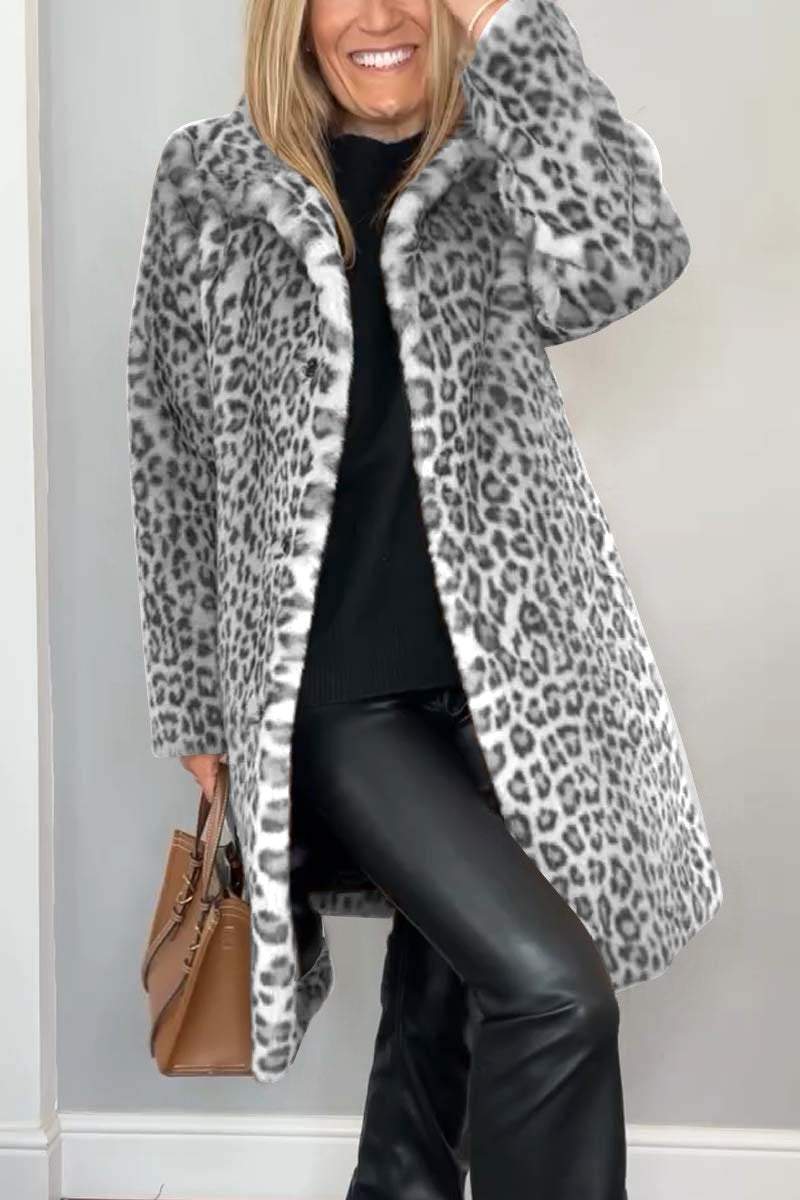 Lenoir™ | Manteau à imprimé léopard