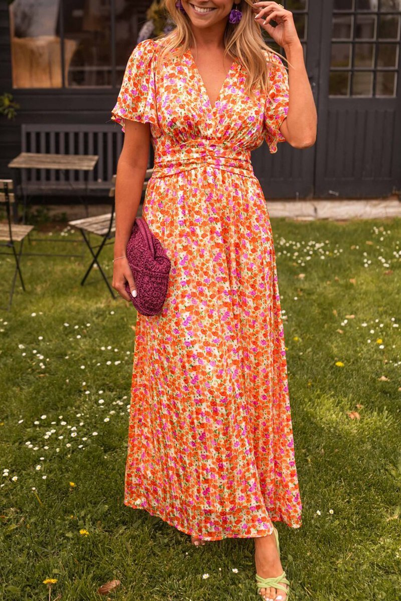 Pauline - Robe longue à fleurs