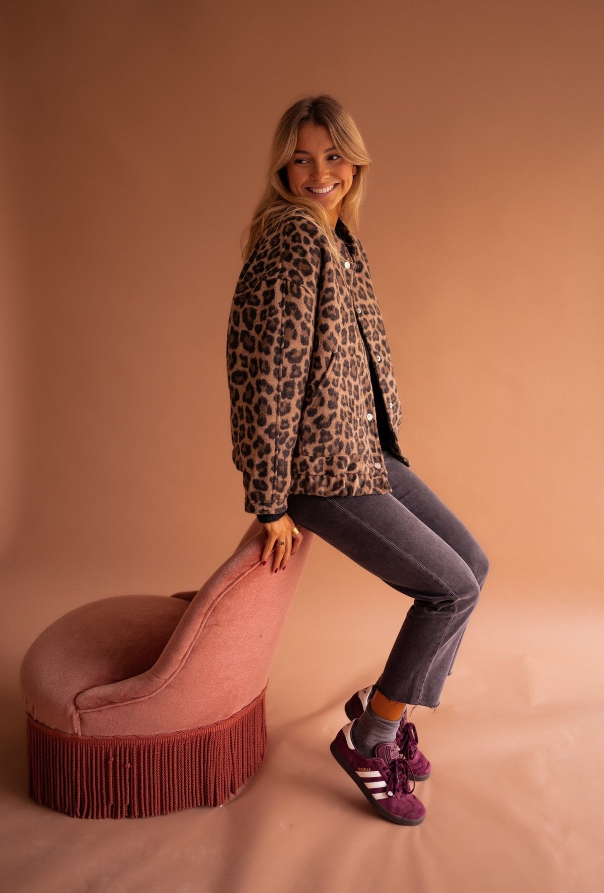 Luna | Veste Tendance avec Imprimé Léopard