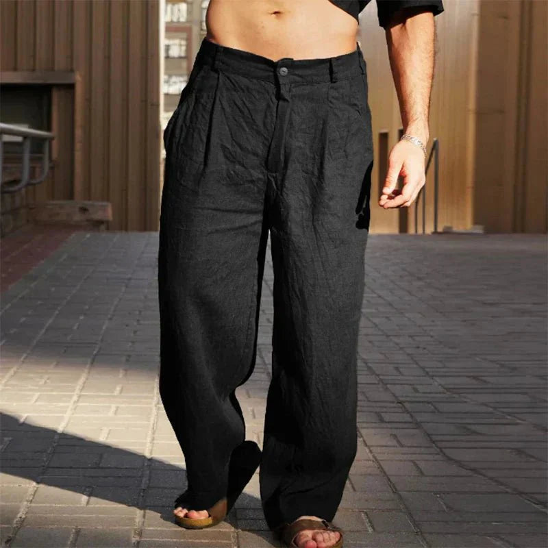 Lenoir™ | Pantalon en lin à jambes larges