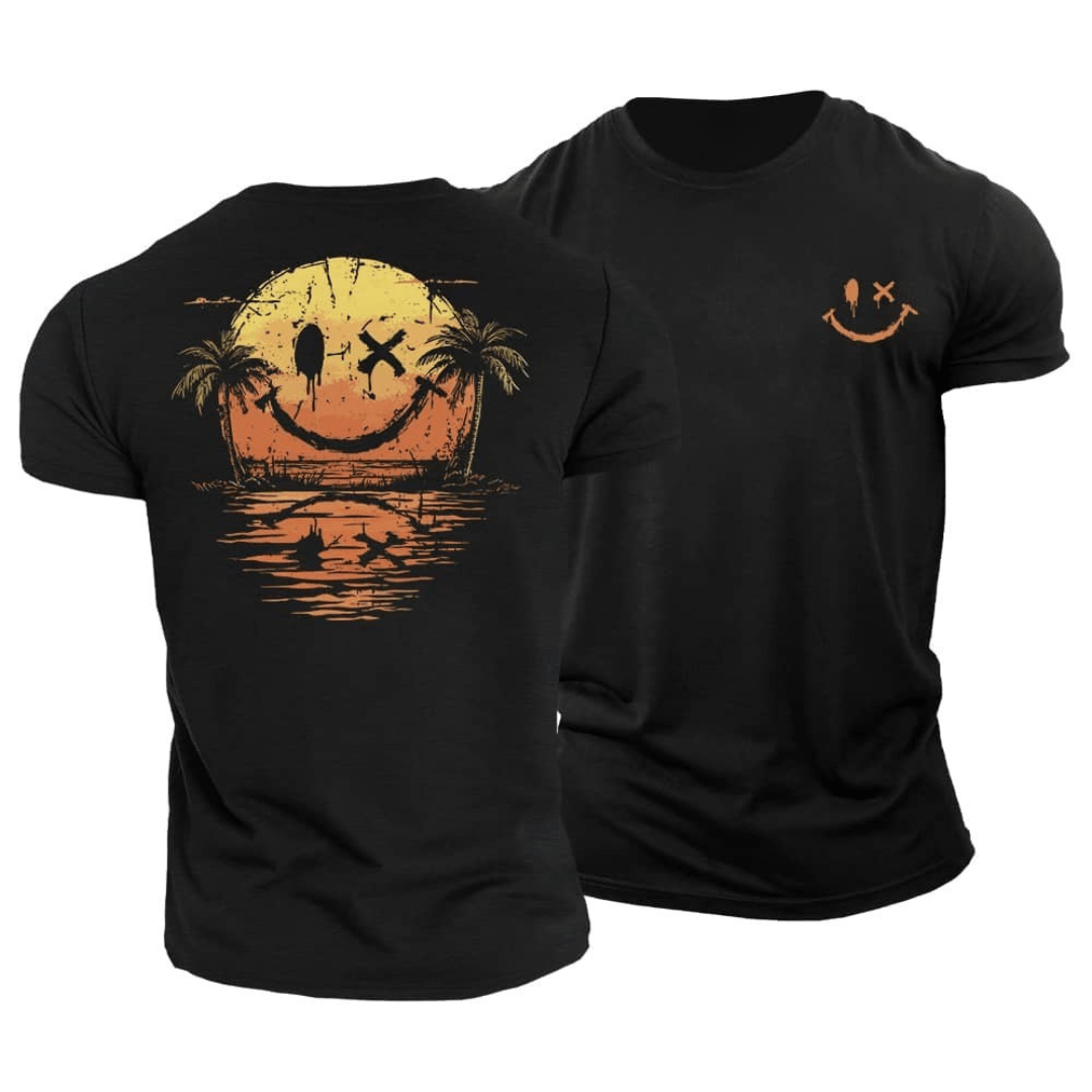 Lenoir™ | T-shirt estival à motif smiley marin